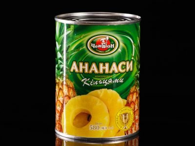 Ананаси кільцями ТМ "Чемпіон" 580 г