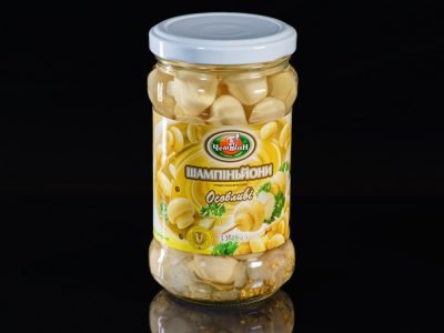 Гриби «Шампіньйони» маринов цілі  ТМ "Чемпіон" 314мл